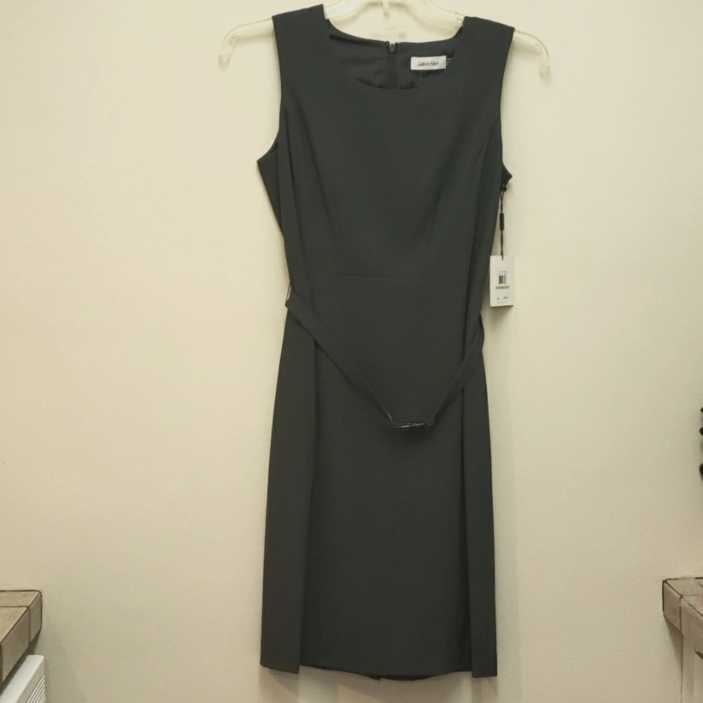 Gray Calvin Klein sheath dress size 8, nwt